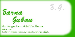 barna guban business card